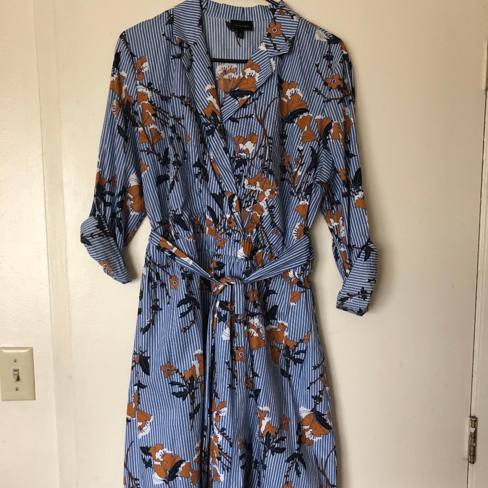 Striped/floral print dress